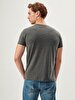 Crew Neck Basic Anthracite T-shirt