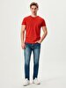 Crew Neck Basic Red T-shirt