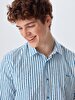 Striped Print Long Sleeve Dust Shirt