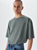 Oversized Crew Neck Short Sleeve Relaxed Grey T-shirt