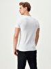 Crew Neck Basic Short Arm Slim White T-shirt