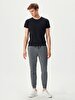 Crew Neck Basic Short Arm Slim Black T-shirt