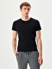 Crew Neck Basic Short Arm Slim Black T-shirt