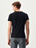 Crew Neck Basic Short Arm Slim Black T-shirt