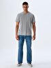 Crew Neck Basic Short Arm Regular Grey T-shirt