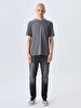 Crew Neck Basic Anthracite T-shirt
