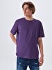 Crew Neck Basic Blue T-shirt