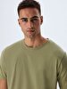 Crew Neck Basic Green T-shirt