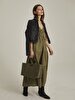 Front Cord Closure Long Green Dress