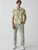 Linen Look With Pockets Green Trousers