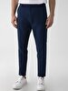 Linen Look With Pockets Navy Trousers