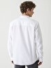Classic Collar Textured White Shirt