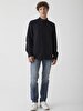 Classic Collar Textured Black Shirt
