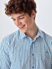 Striped Print Long Sleeve Dust Shirt