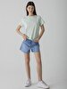 Back Print Girl With Print Green T-shirt
