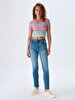 Textured Off-shoulder T-shirt