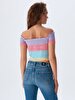 Textured Off-shoulder T-shirt