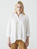 Textured Comfortable Cut White Shirt