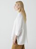 Textured Comfortable Cut White Shirt