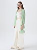 Textured Comfortable Cut Green Shirt