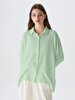 Textured Comfortable Cut Green Shirt