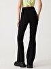 Waist Elastic Stretch Black Trousers