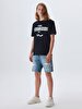 Logo Printed Print With Print Navy T-shirt