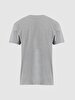 Logo Printed Round Collar Grey T-shirt