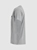 Logo Printed Round Collar Grey T-shirt