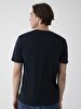 Logo Printed Navy T-shirt