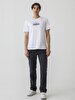 Contrast With Print White T-shirt