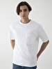 Comfortable Cut With Pockets White T-shirt