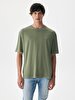 Bleached Crew Neck Green T-shirt