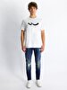 Short Sleeve Crew Neck Sign With Print White T-shirt