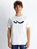 Short Sleeve Crew Neck Sign With Print White T-shirt