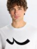 Short Sleeve Crew Neck Sign With Print White T-shirt