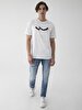Short Sleeve Crew Neck Sign With Print Dust T-shirt