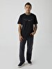 Short Sleeve Crew Neck Sign With Print Black T-shirt