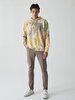 With Hood Vintage Look Pattern Sweatshirt