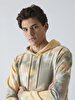 With Hood Vintage Look Pattern Sweatshirt
