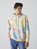 With Hood Vintage Look Pattern Sweatshirt
