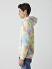 With Hood Vintage Look Pattern Sweatshirt