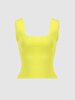 Square Collar Knitwear Orange Athlete