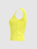 Square Collar Knitwear Orange Athlete