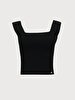Square Collar Knitwear Black Athlete