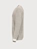 Contrast Striped V-neck Beige Pullover