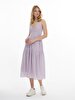 Pompom Midi Lilac Dress