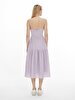 Pompom Midi Lilac Dress