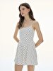 Dots Pattern Short White Dress