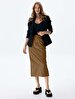 Cargo Midi Brown Skirt